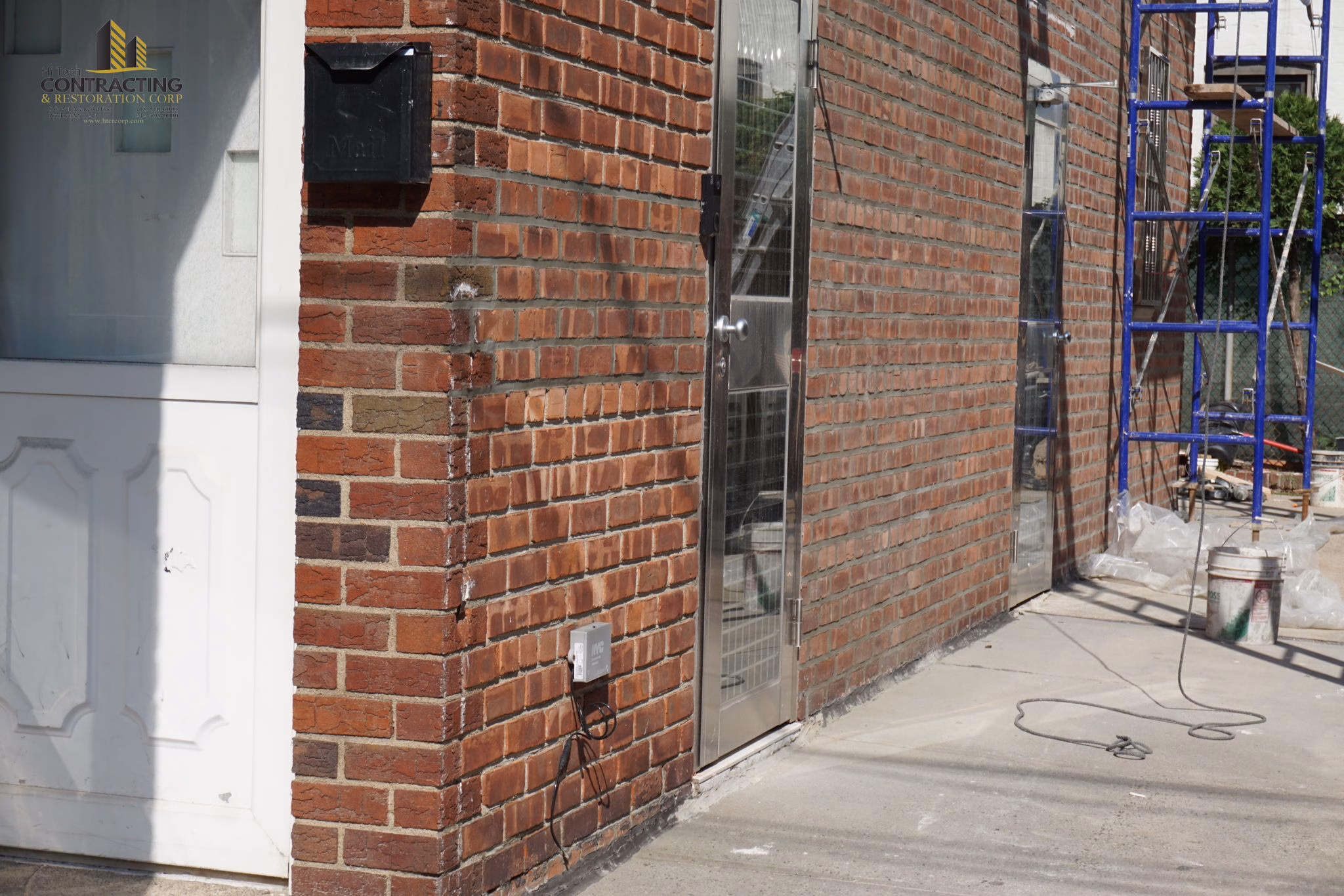 backyard wall brick tuckpointing and restoration in bay ridge brooklyn