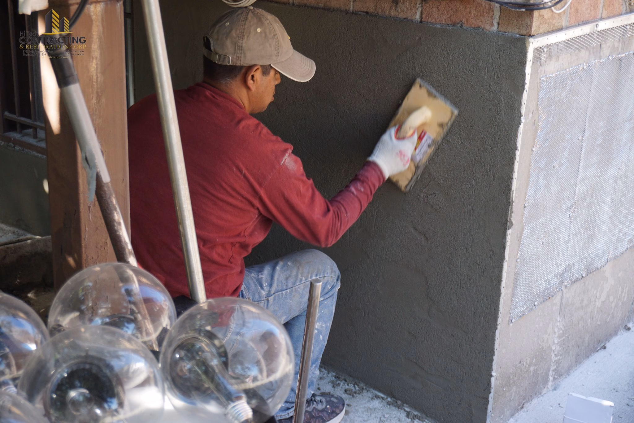 Masonry 6 Textured wall from traditional masonry stucco installation