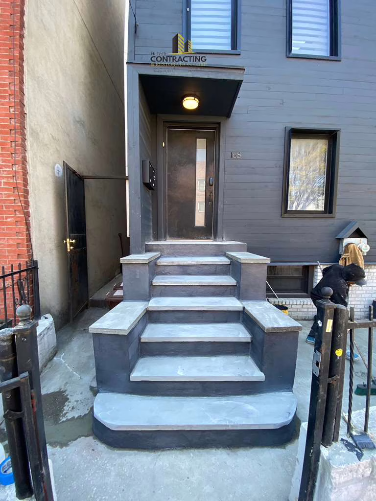 front steps resurfacing brooklyn ny with bluestone