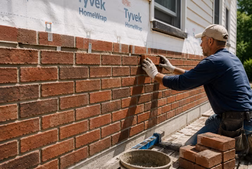 brick siding installation