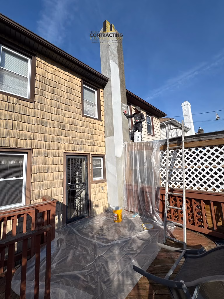 chimney stucco repair Brooklyn