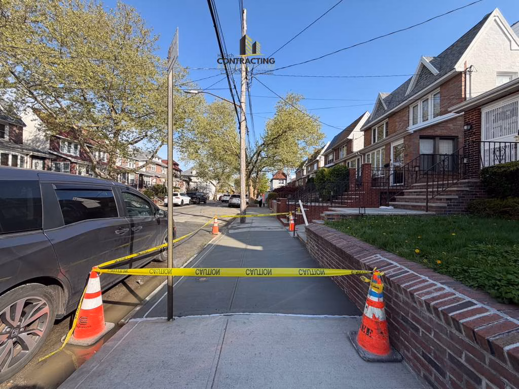 Sidewalk repair Dyker Heights Brooklyn Nyc