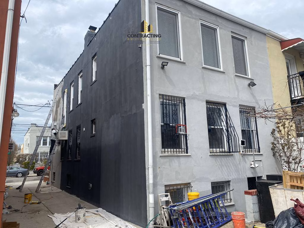 exterior waterproofing astoria queens with stucco repair, brick pointing