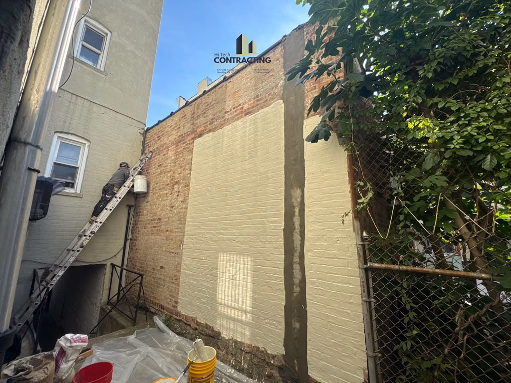 masonry restoration bensonhurst brooklyn with rear brick wall repairs
